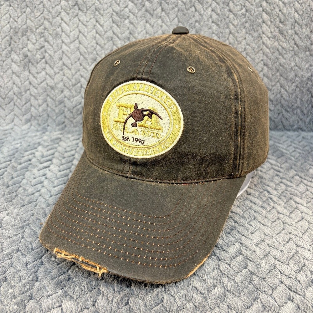 Final Approach FA Waterfowl Hunting Strapback OS Brown Distressed Hat